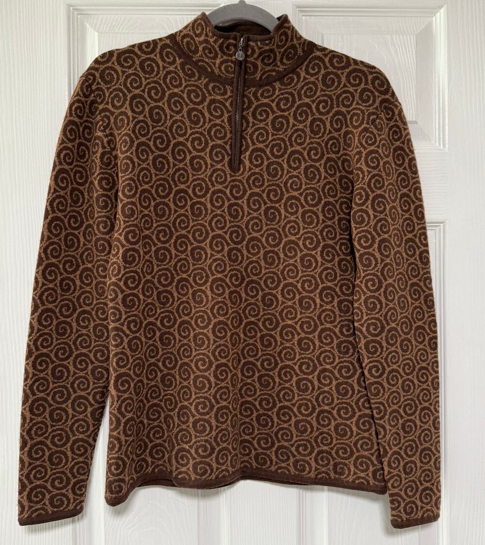 Neve Designs Women's Brown 100%Wool 1/4 Zip Jacket Size Medium